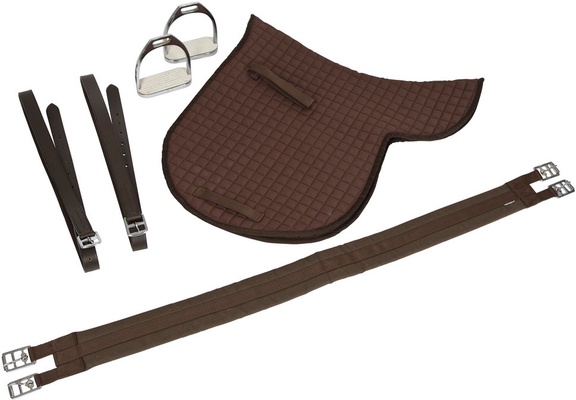 Set silla montar Caballo Haflinger marron mantilla estribo correa incluido Set silla montar Caballo Haflinger marron mantilla estribo correa incluido